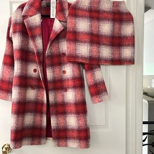 Mink Pink Set coat and mini skirt